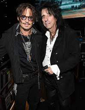 Johnny Depp és Alice Cooper