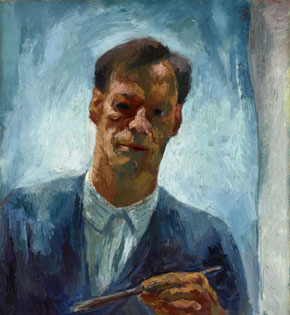 Szőnyi István Kék kabátos önarckép, 1928
