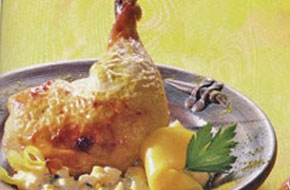 Sült csirkre – mangós-kukoricás mártásban